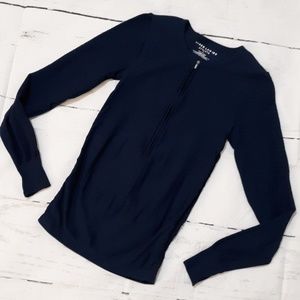 Athleta Navy Sexy Workout Top